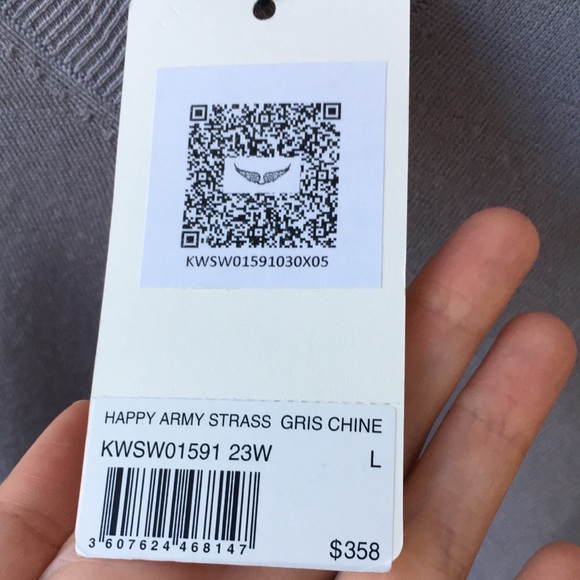 NWT Zadig Voltaire v-neck merino wool sweater - Picture 12 of 13